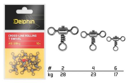 Cross-line rolling T swivel #4/23kg �10ks