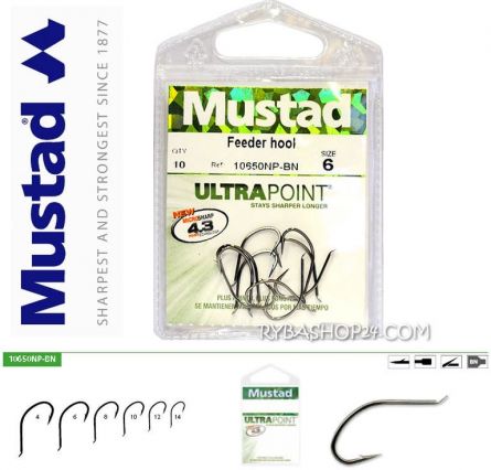 H��ky MUSTAD FEEDER HOOK vel.12 10ks