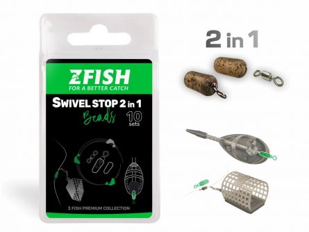 ZFISH konektor swivel stop beads 2v1